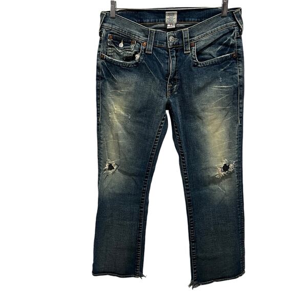 True Religion Men’s Billy Bootcut Jeans 36X33 Distressed